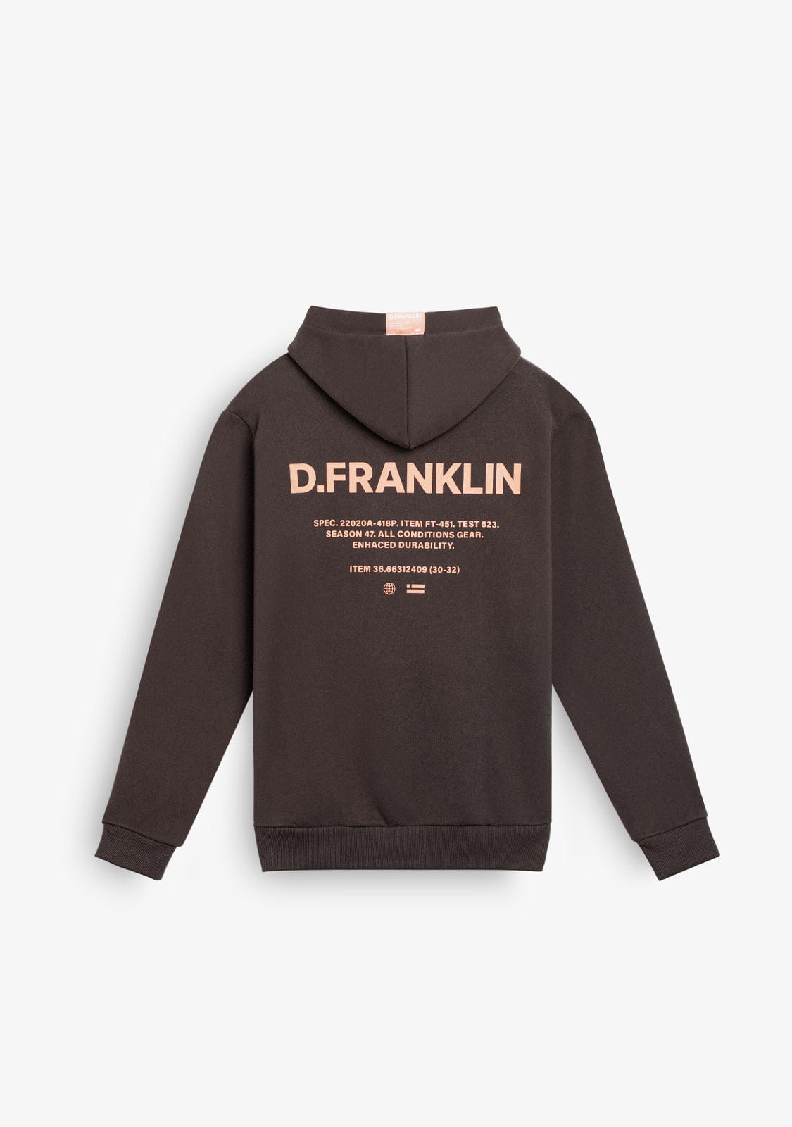 D.franklin Worldwide Hoodie Brown