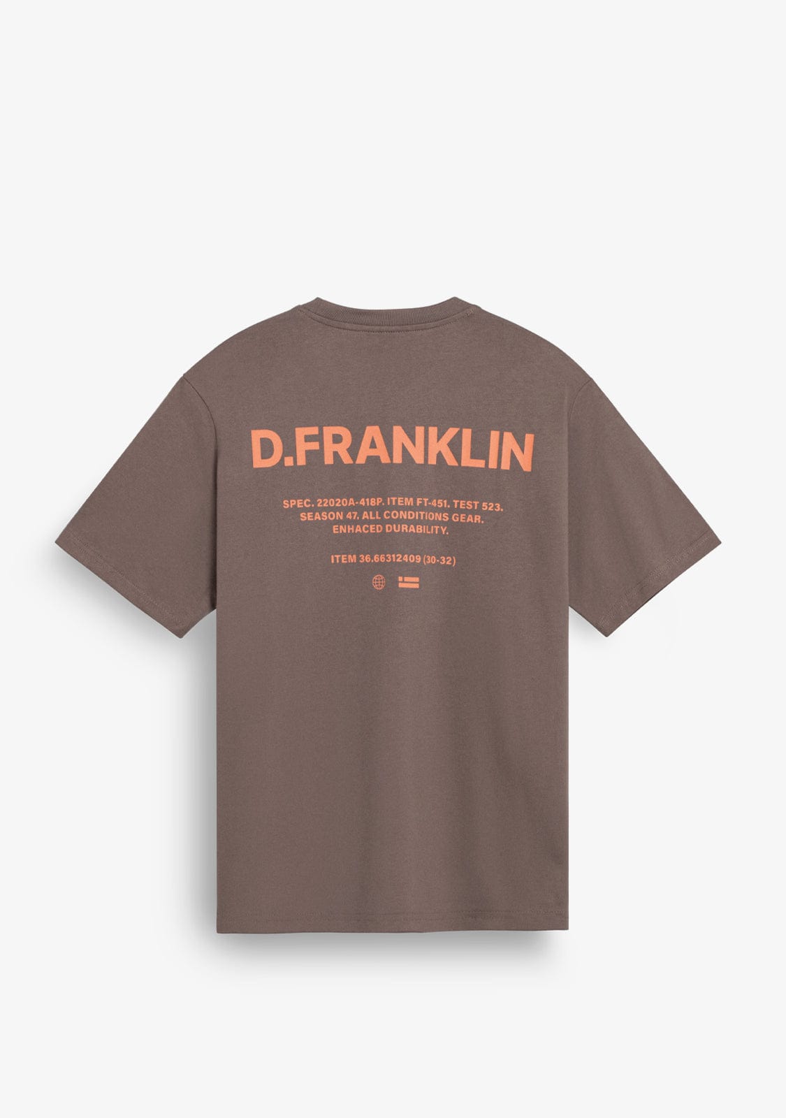 D.franklin Worldwide Tee Brown