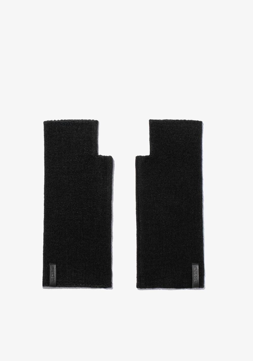 D.franklin Nordic TRK Knitted Fingerless Gloves Black