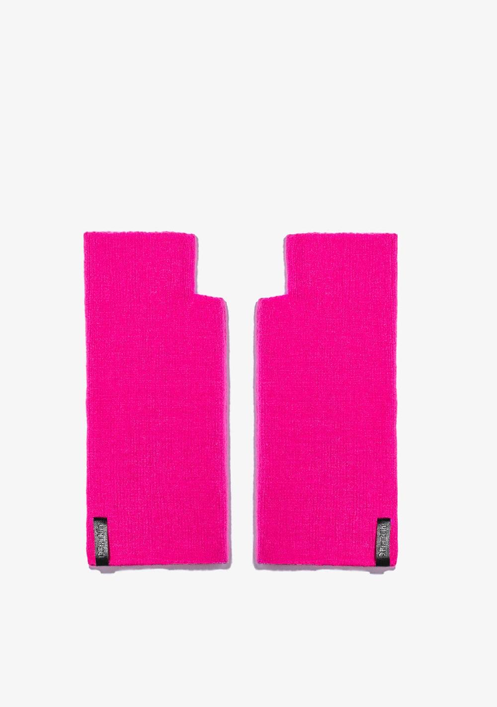 D.franklin Nordic TRK Knitted Fingerless Gloves Fushsia