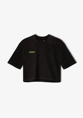 D.franklin Nowhere Bound Cropped T-Shirt Black / Lime