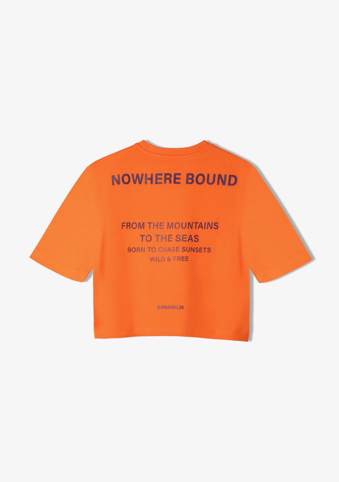 D.franklin Nowhere Bound Cropped T-Shirt Orange / Purple
