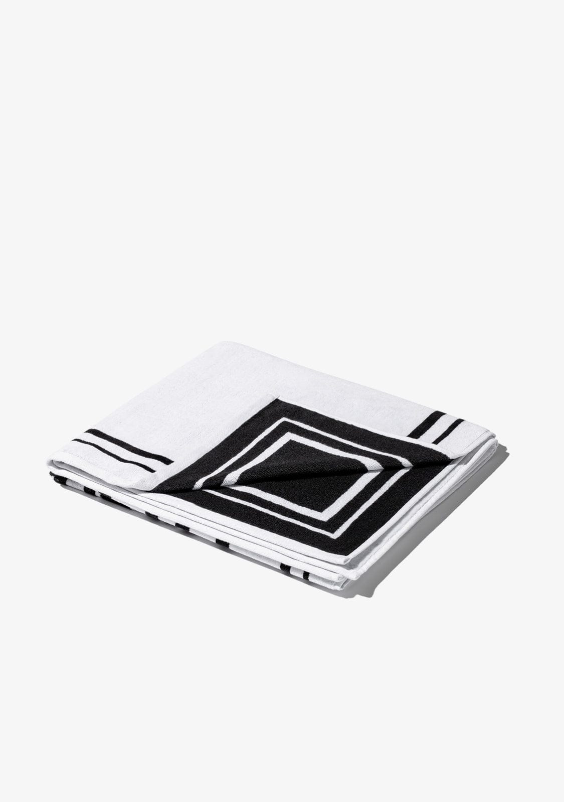 D.franklin Old Money Jacquard Velour Beach Towel White