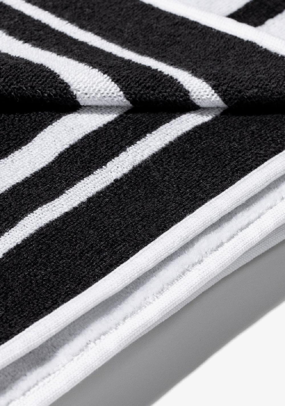 D.franklin Old Money Jacquard Velour Beach Towel White