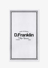 D.franklin Old Money Jacquard Velour Beach Towel White