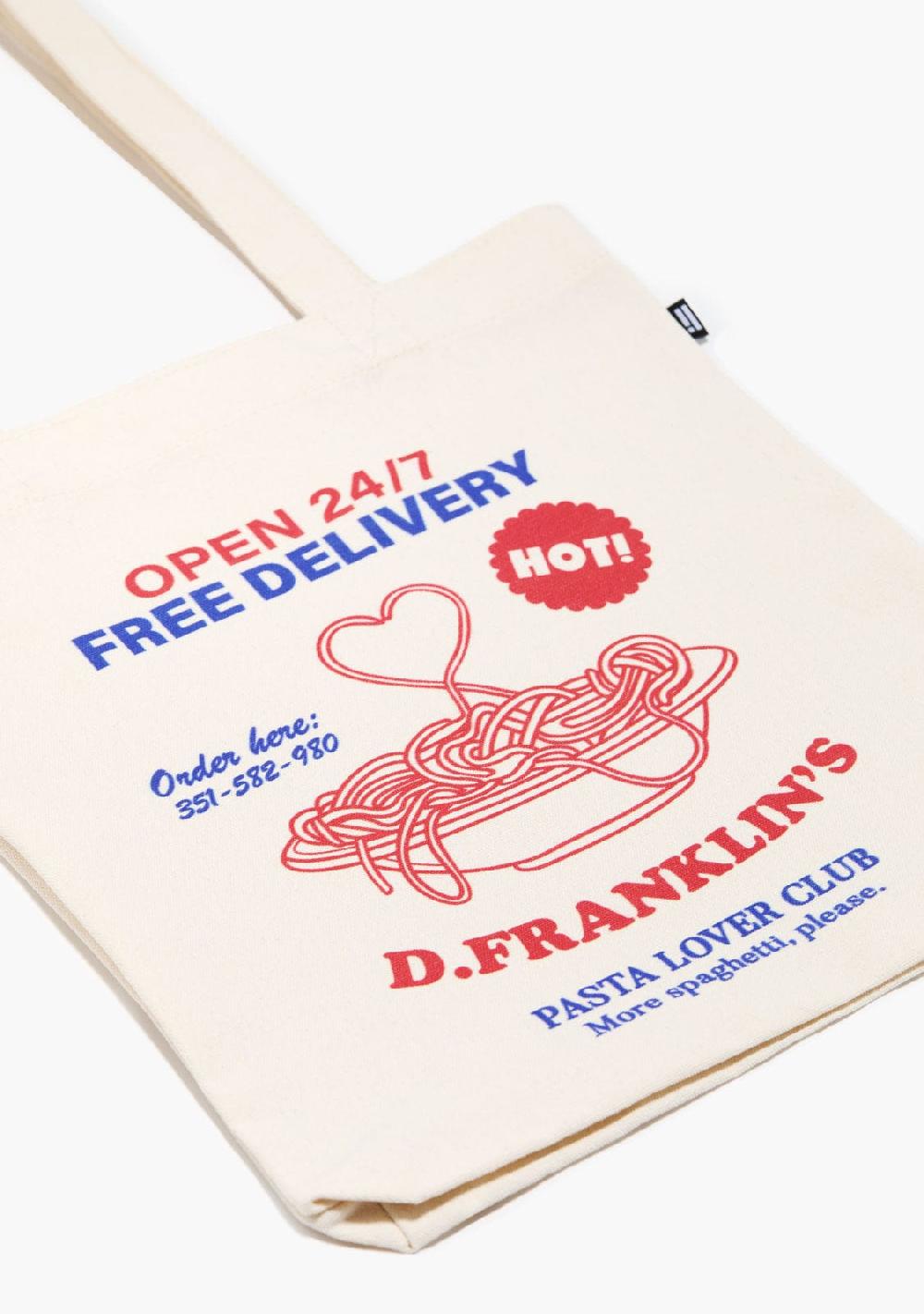 D.franklin Pasta Lover Tote Bag Natural - Limited Edition