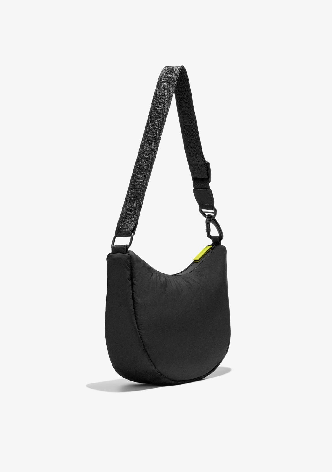 D.franklin Round Nylon Crossbody Bag Black + Custom Set Lime