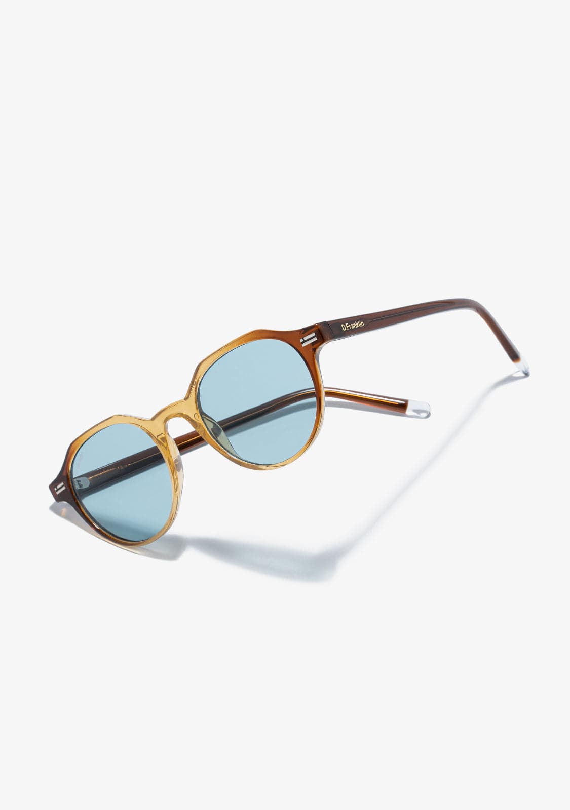 D.franklin Ultra Light S Round Trans Brown / Trans Blue