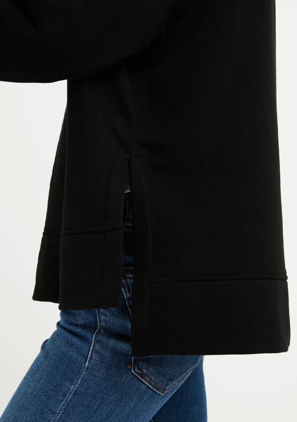 D.franklin Varsity Oversized Crew Neck Sweatshirt Black / White