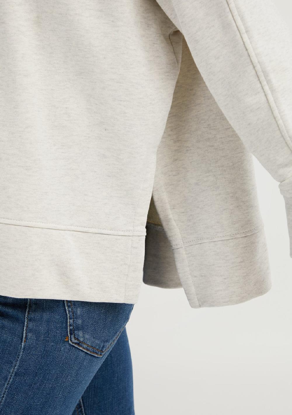 D.franklin Varsity Oversized Crew Neck Sweatshirt Grey / Black