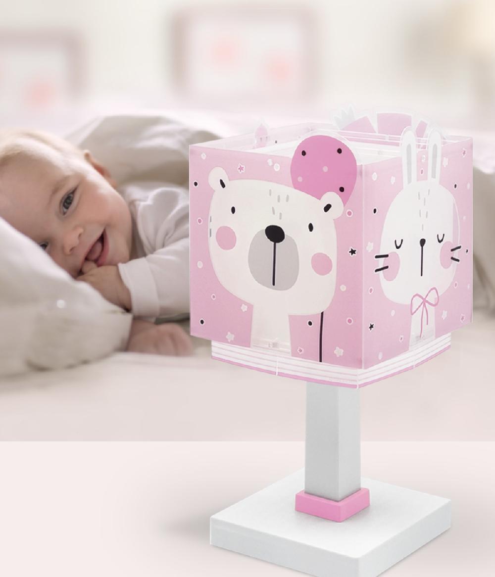 Dalber Lámpara de mesita infantil Little Elephant Elefante rosa