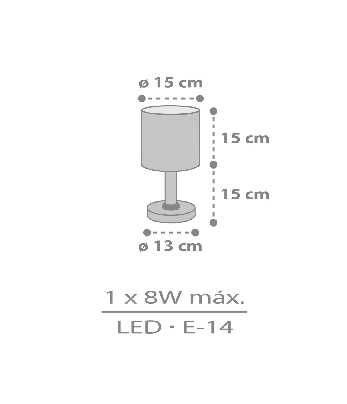 Dalber Lámpara De Mesita Infantil Sweet Dreams Nubes Gris