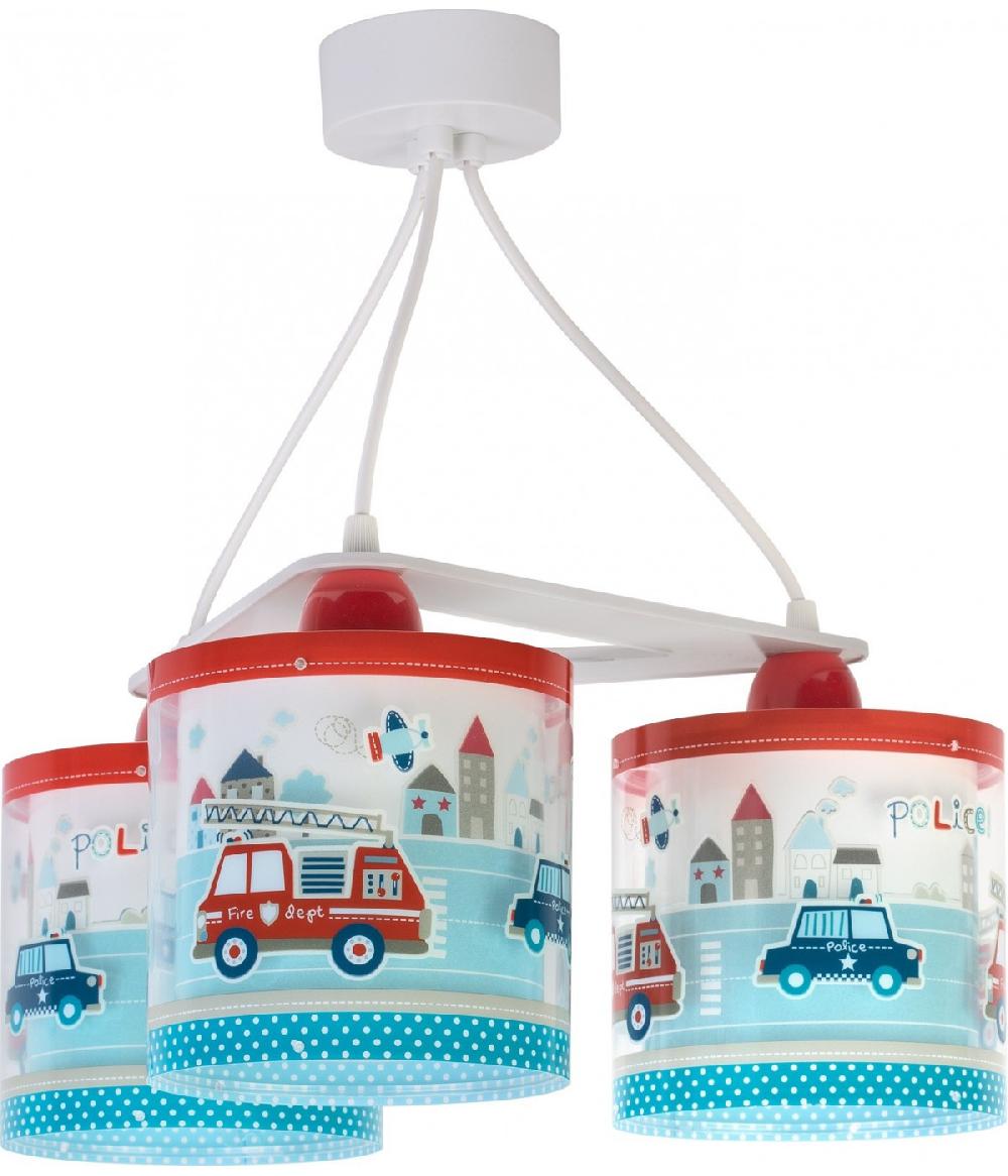 Dalber Lámpara de techo 3 luces infantil Policia y Bomberos