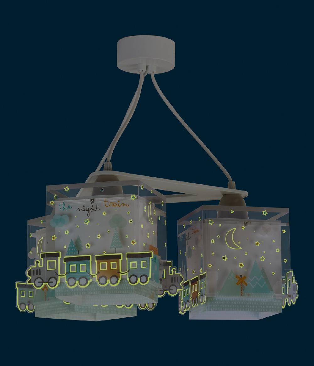 Dalber Lámpara De Techo 3 Luces Infantil The Night Train Tren