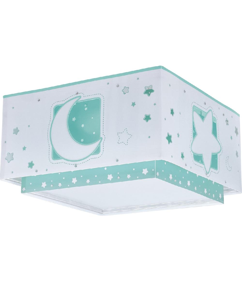 Dalber Plafón de techo 3 luces infantil Clouds Nube verde