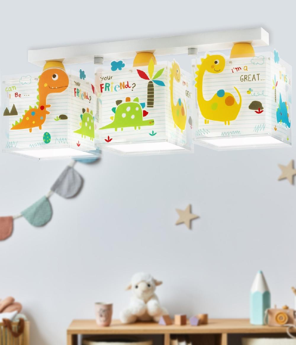 Dalber Plafón de techo 3 luces infantil Mermaids Sirenas