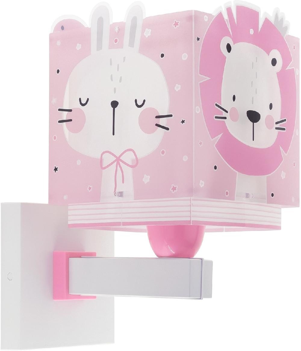 Dansi Aplique De Pared Infantil Baby Jungle Animales Bosque Rosa