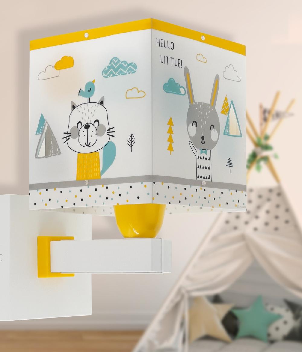 Dansi Aplique de pared infantil Hello Little animales bosque