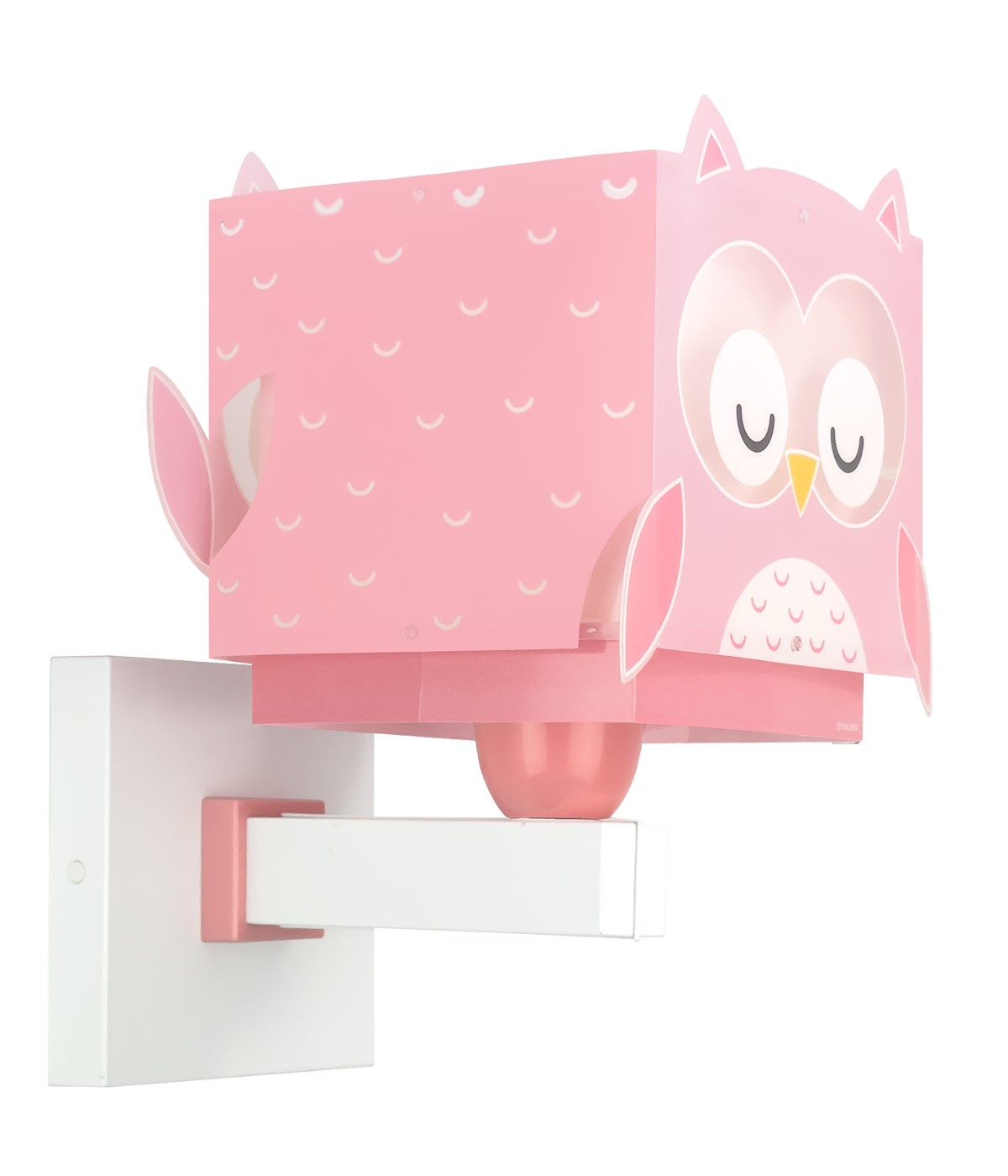 Dansi Aplique De Pared Infantil Little Pink Owl Búho Rosa