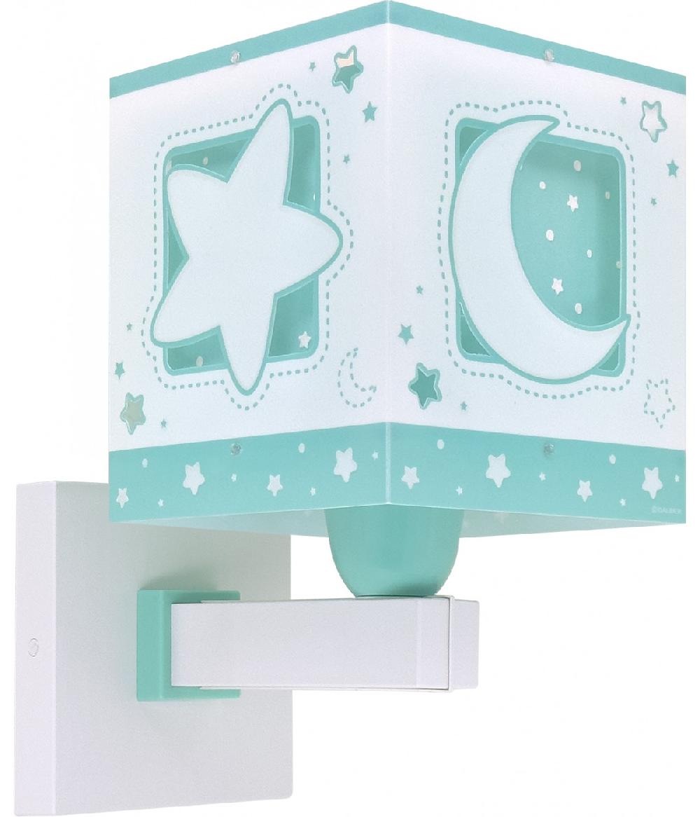 Dansi Aplique De Pared Infantil Moonlight Luna Y Estrellas Verde