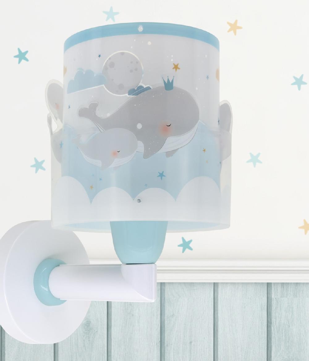Dansi Aplique De Pared Infantil Whale Dreams Ballenas Azul