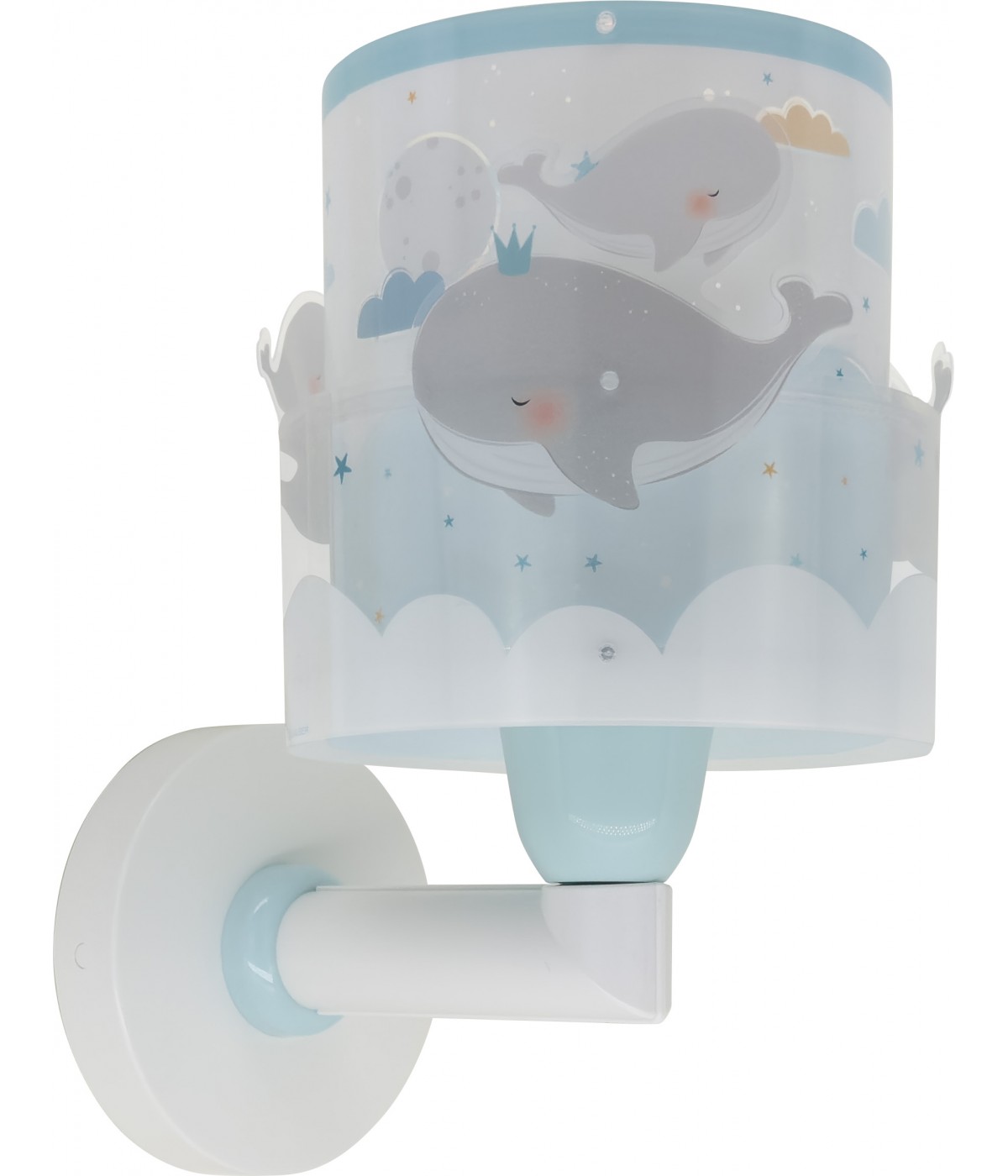 Dansi Aplique de pared infantil Whale Dreams Ballenas azul
