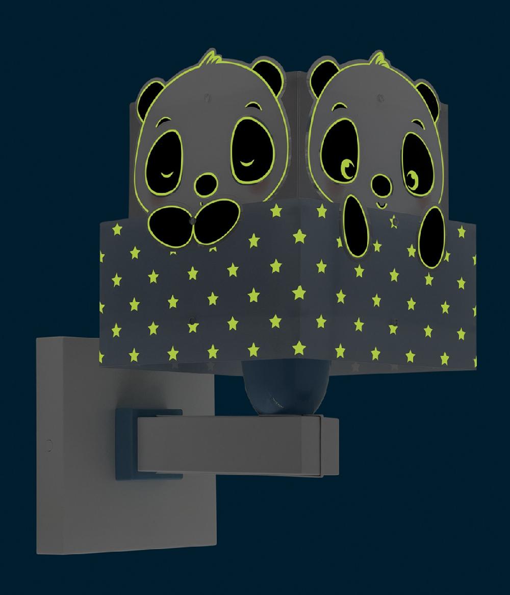 Dansi Aplique De Pared Infantil Panda Azul