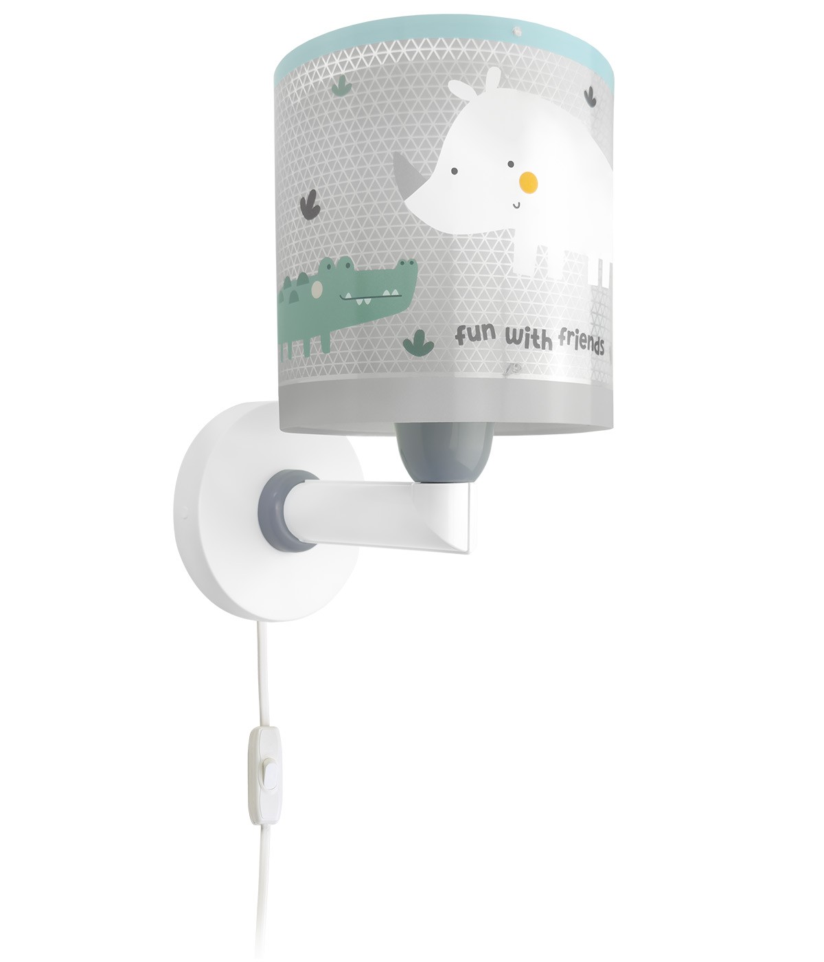 Dansi Aplique De Pared Infantil Rhino & Croco