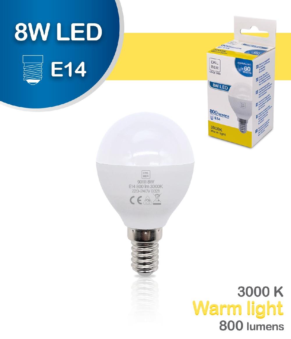 Dansi Bombilla LED E14 8W 3000k Cálida