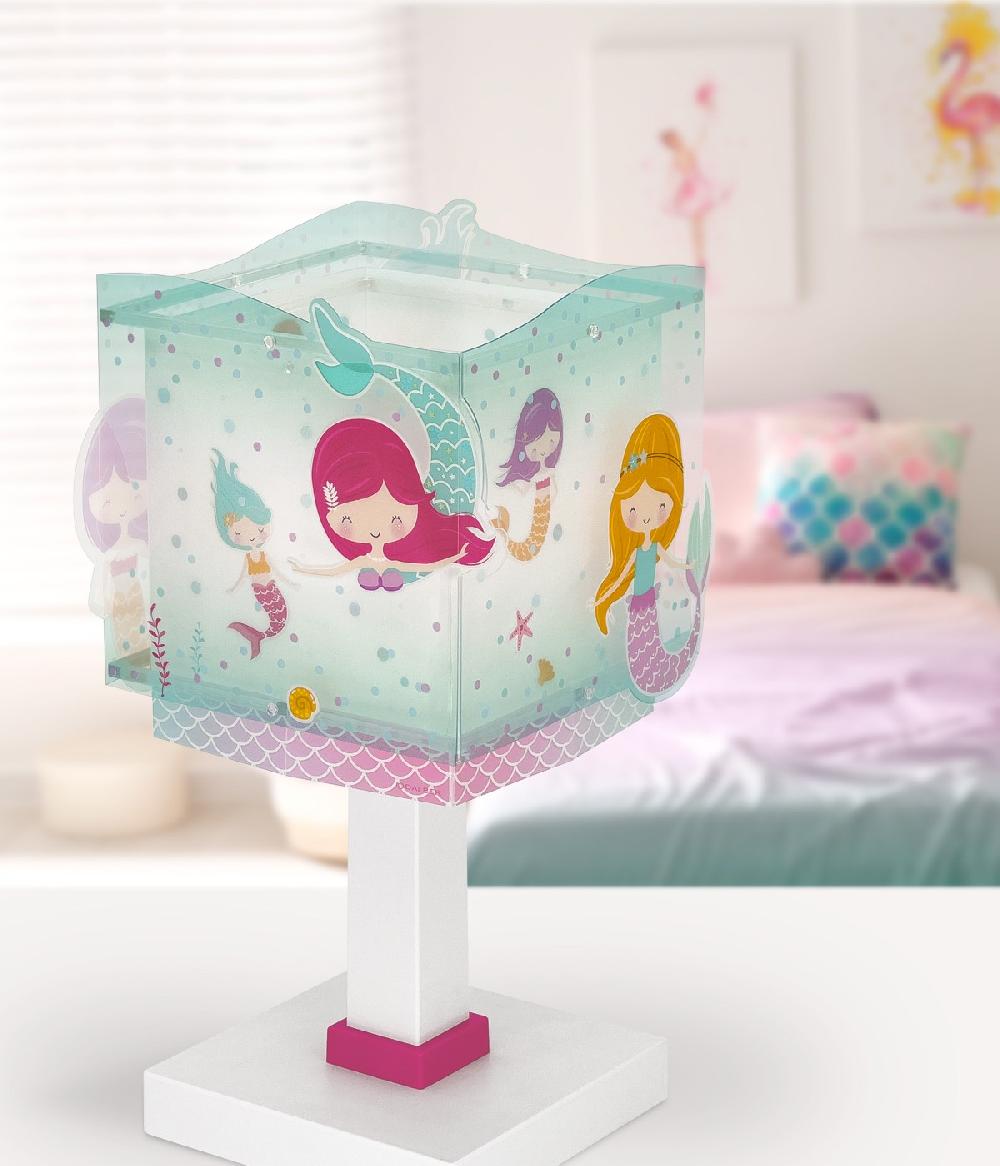 Dansi Lámpara de mesa infantil Mermaids Sirenas