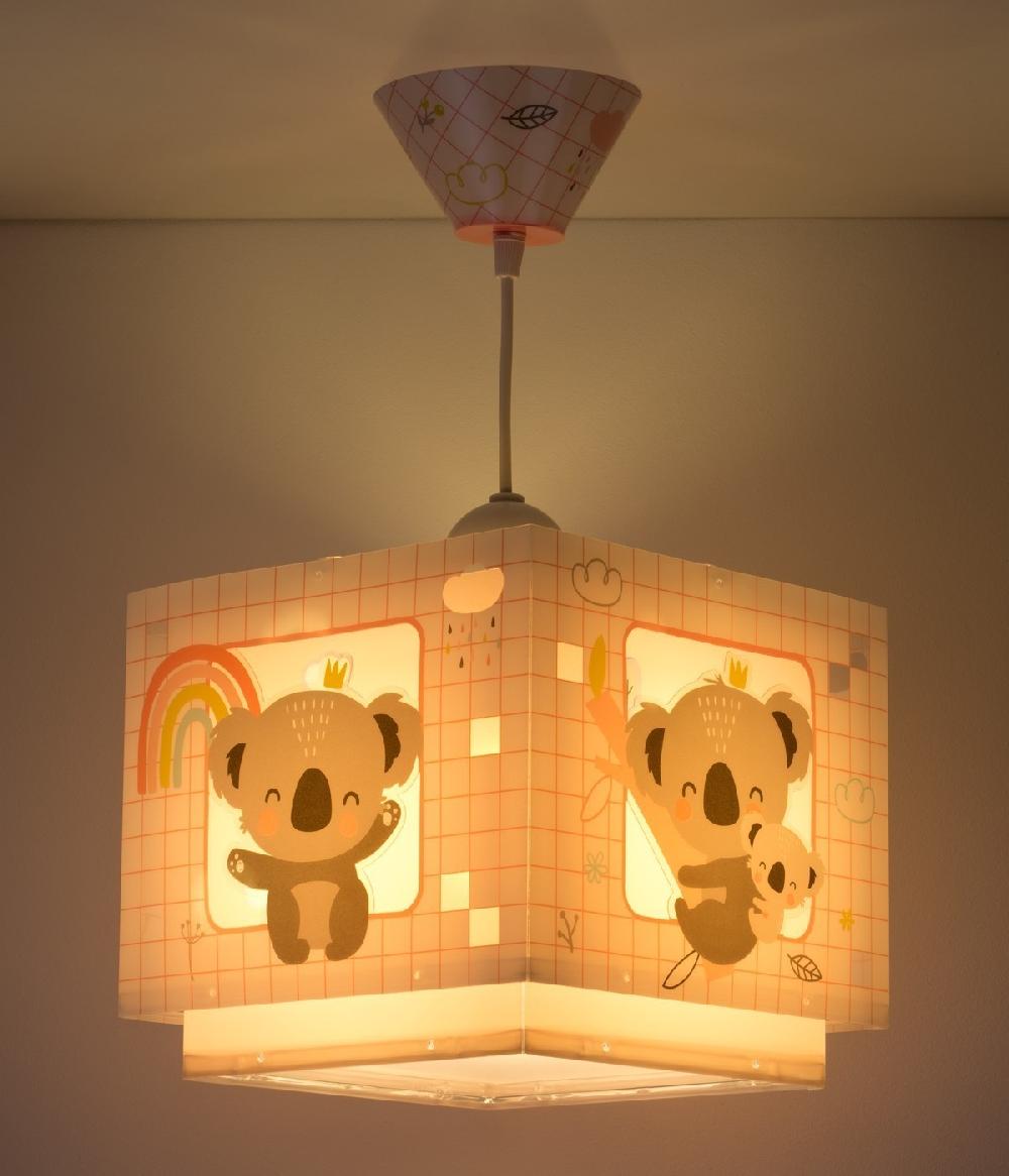 Dansi Lámpara De Techo Infantil Koala Rosa