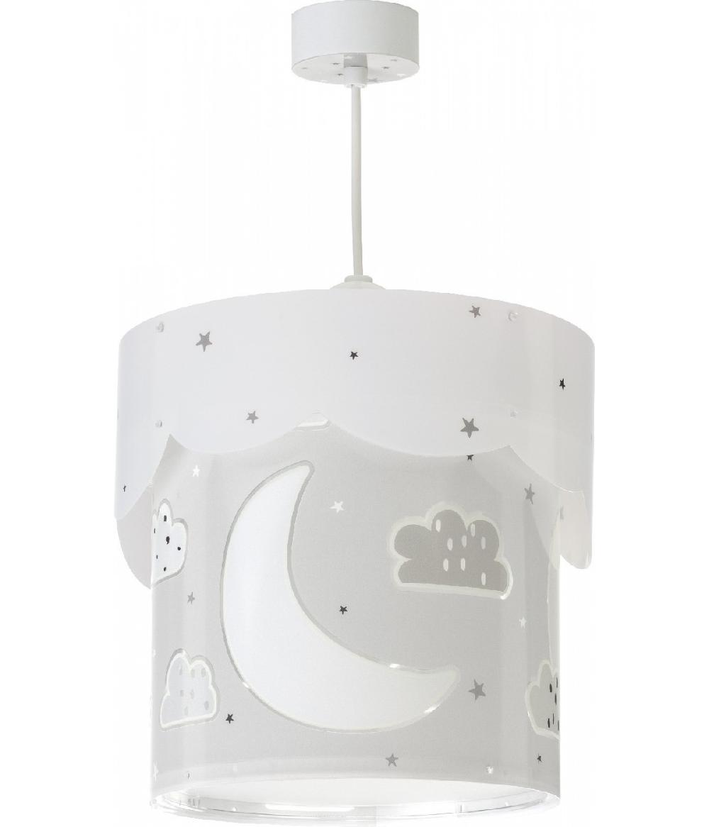 Dansi Lámpara de techo infantil Moon Luna gris