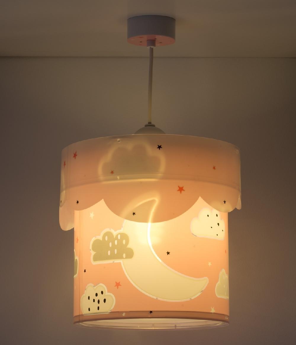 Dansi Lámpara De Techo Infantil Moon Luna Rosa