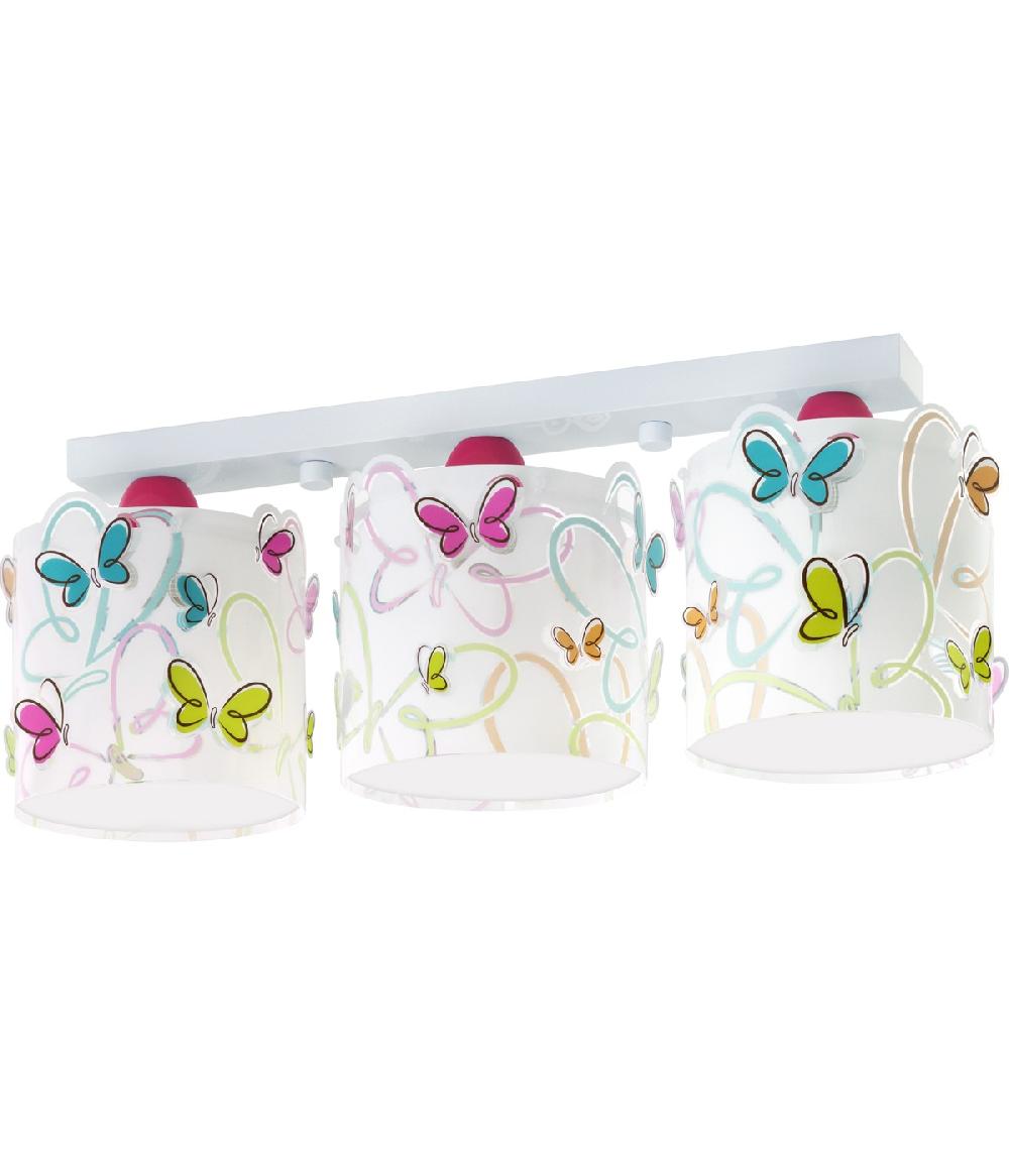 Dansi Plafón De Techo 3 Luces Butterfly Mariposas