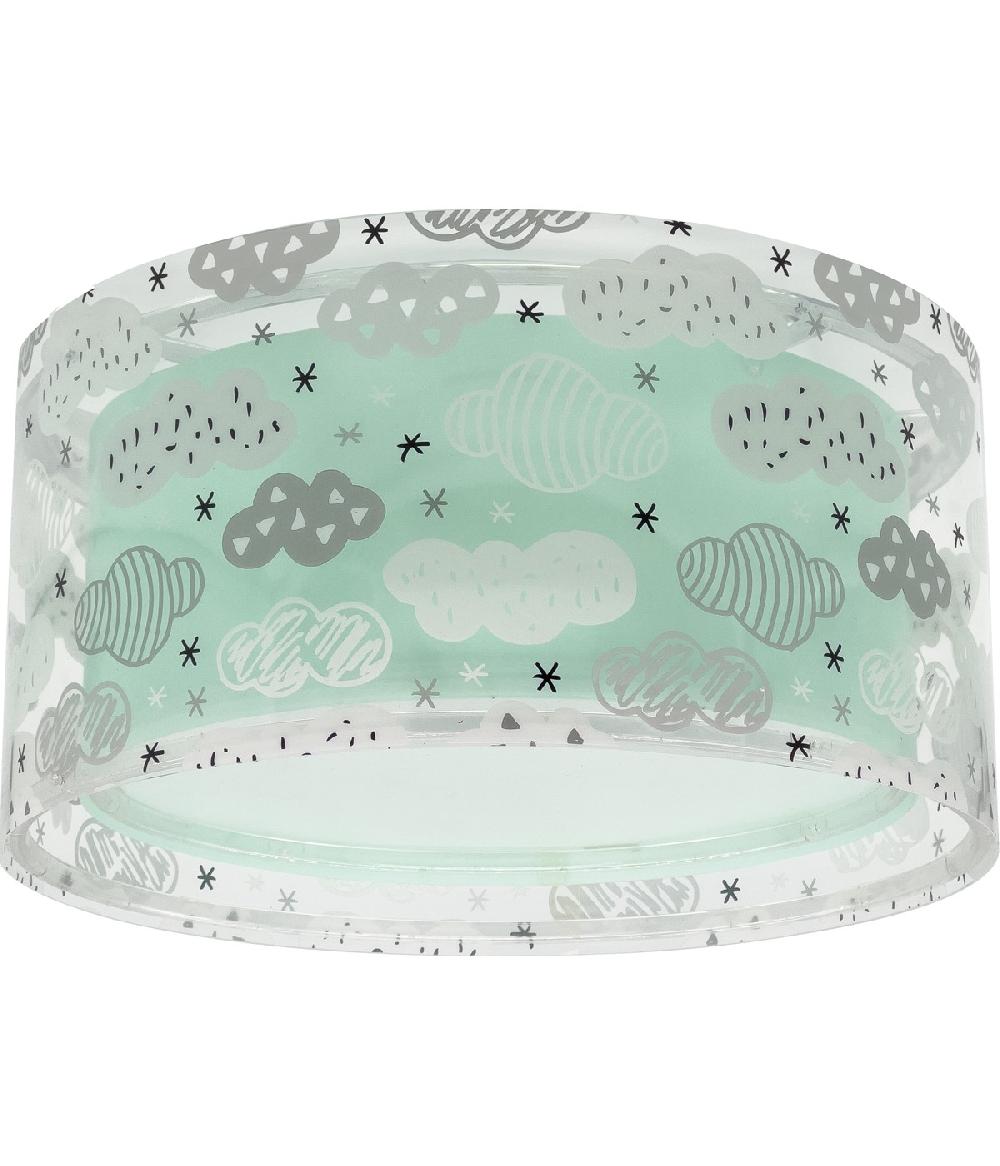 Dansi Plafón Infantil Clouds Nube Verde