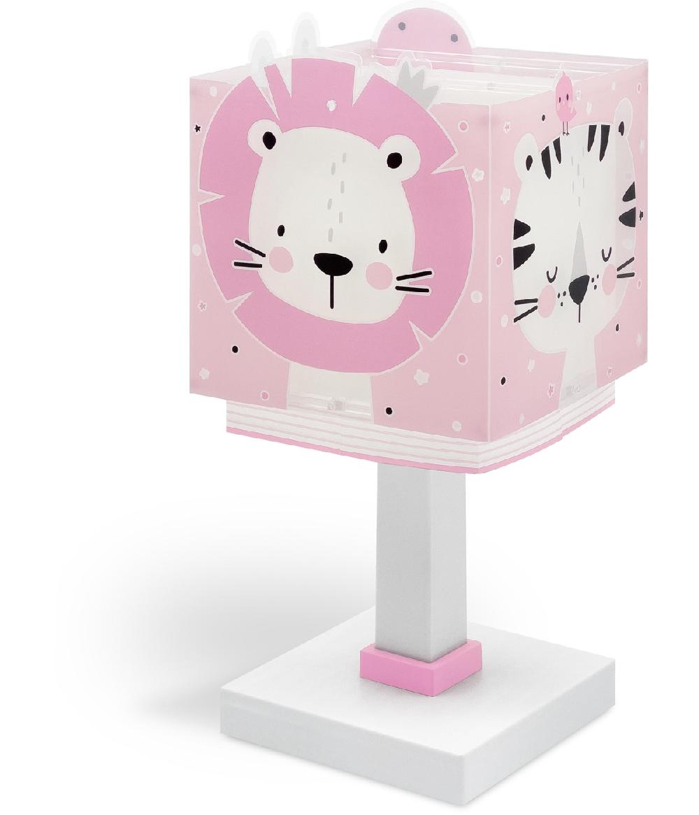 Dansi Lámpara De Mesa Infantil Baby Jungle Animales Bosque Rosa