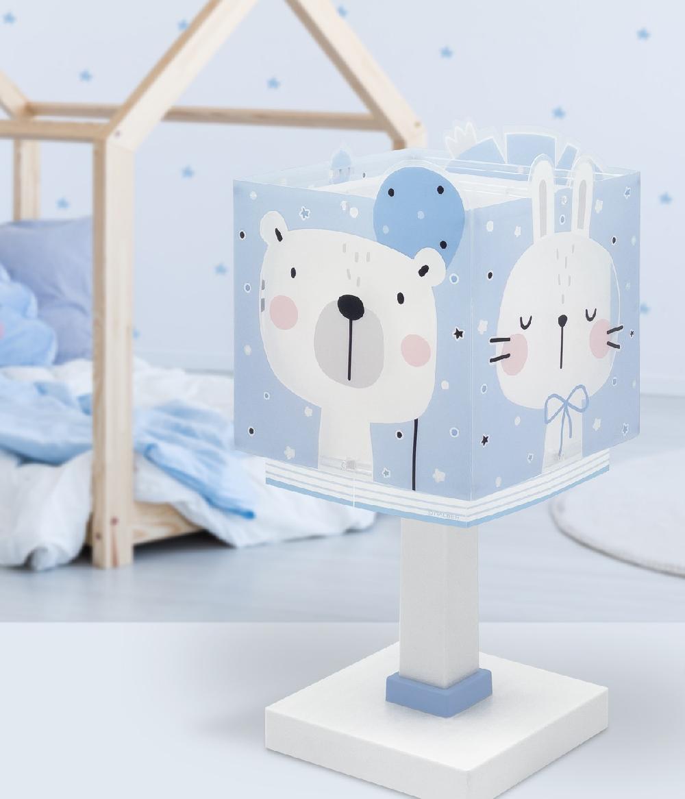 Dansi Lámpara de mesa infantil Baby Jungle animales bosque azul