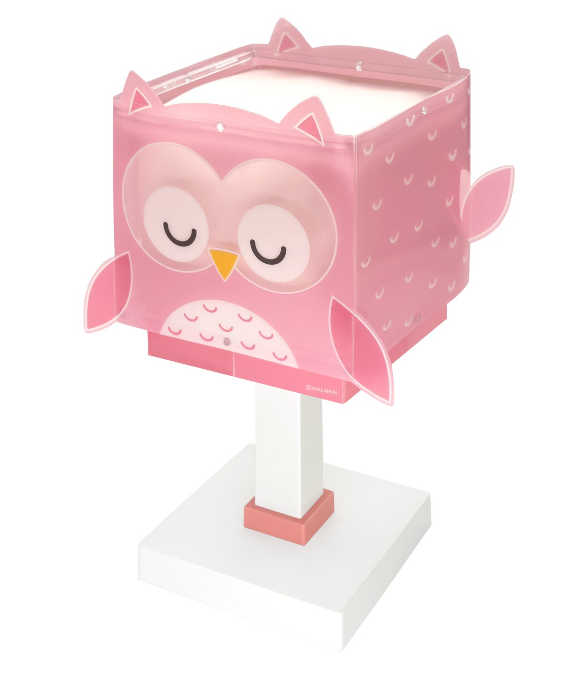 Dansi Lámpara De Mesa Infantil Little Pink Owl Búho Rosa