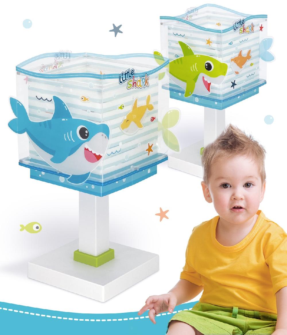 Dansi Lámpara de mesa infantil Little Shark Pequeño Tiburón