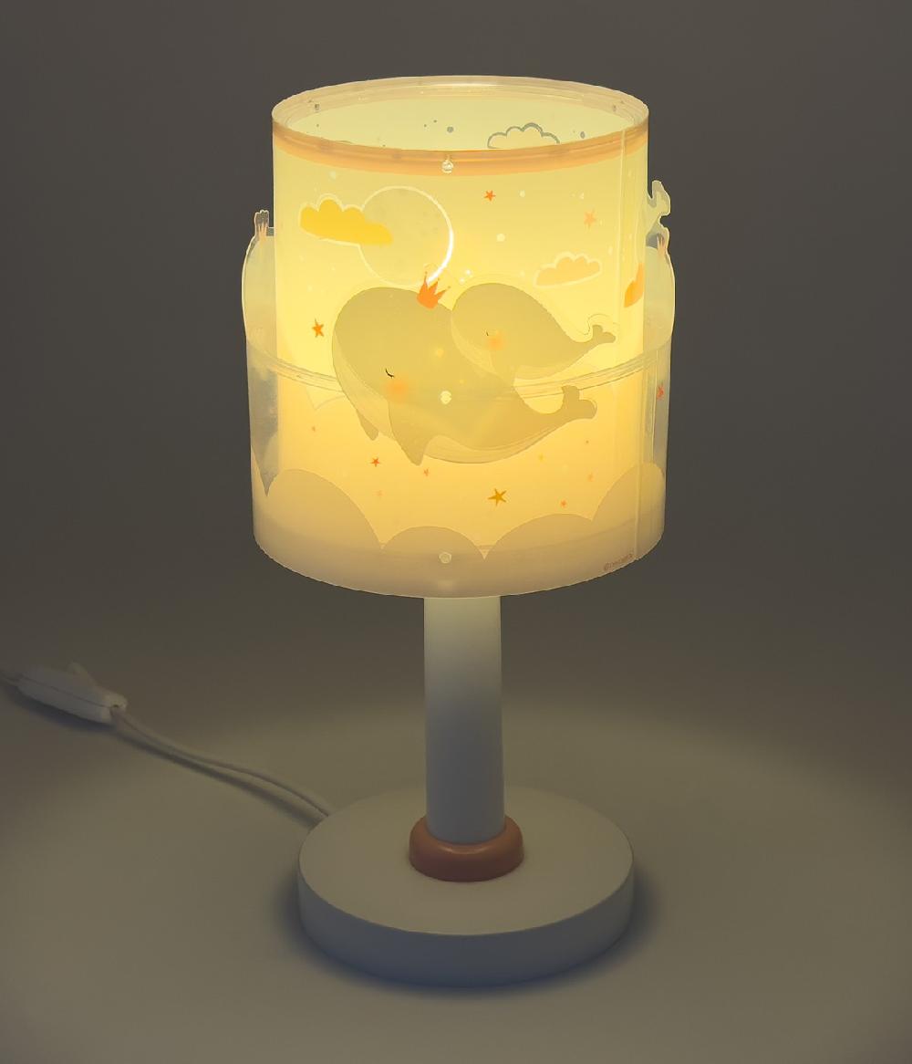 Dansi Lámpara De Mesa Infantil Whale Dreams Ballenas Rosa