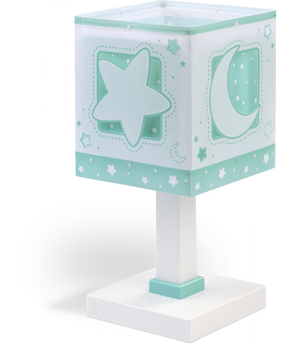 Dansi Lámpara de mesita infantil Moonlight Luna y Estrellas verde