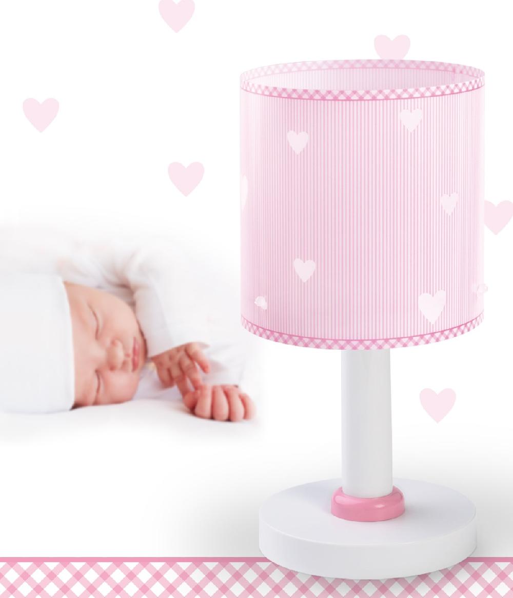 Dansi Lámpara de mesita infantil Sweet Dreams Corazones rosa