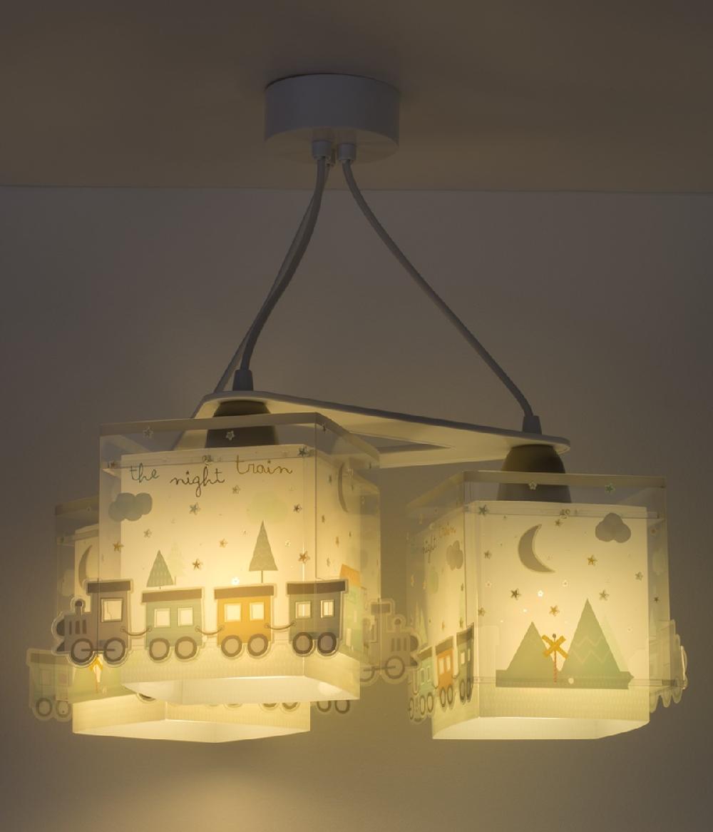 Dansi Lámpara De Techo 3 Luces Infantil The Night Train Tren