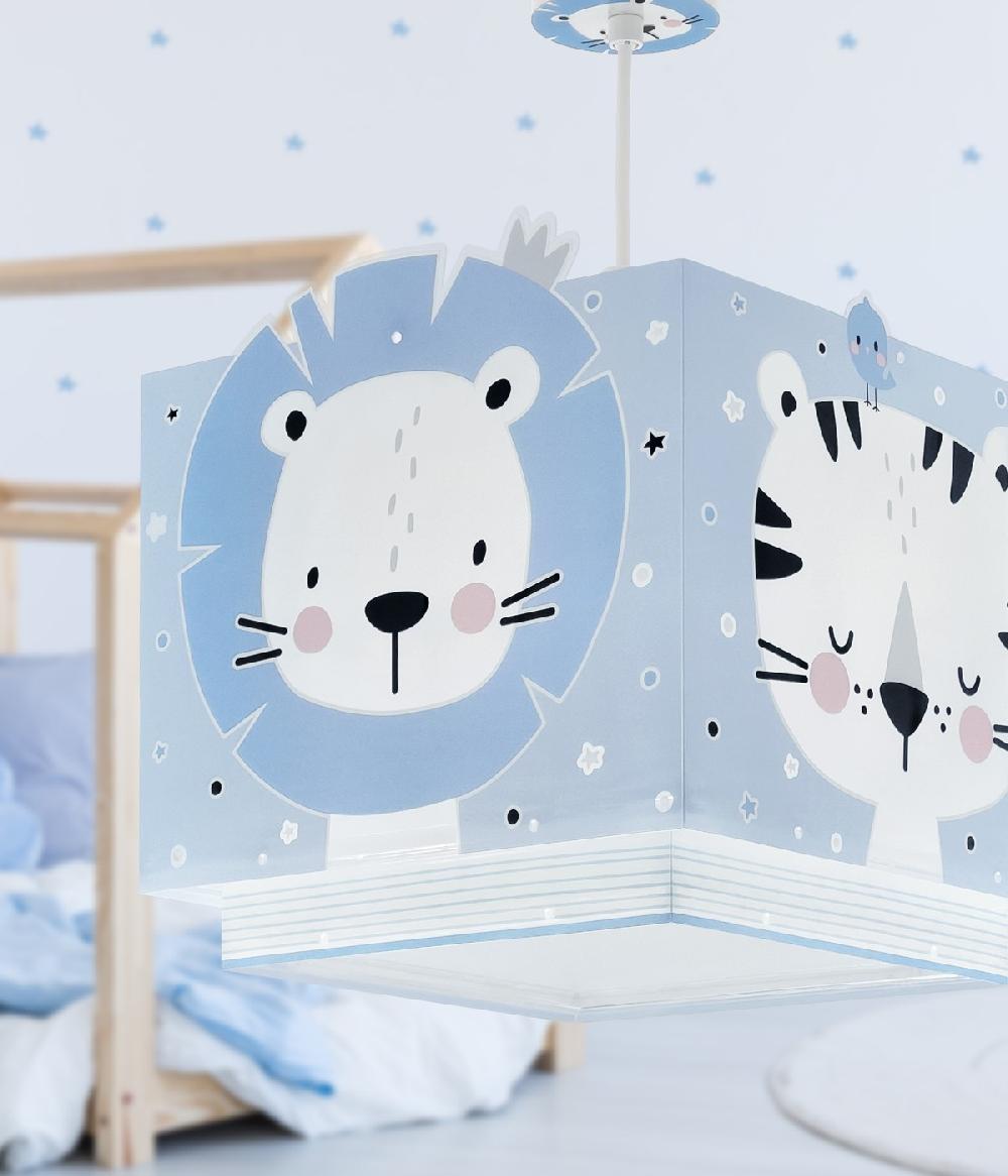 Dansi Lámpara de techo infantil Baby Jungle animales bosque azul