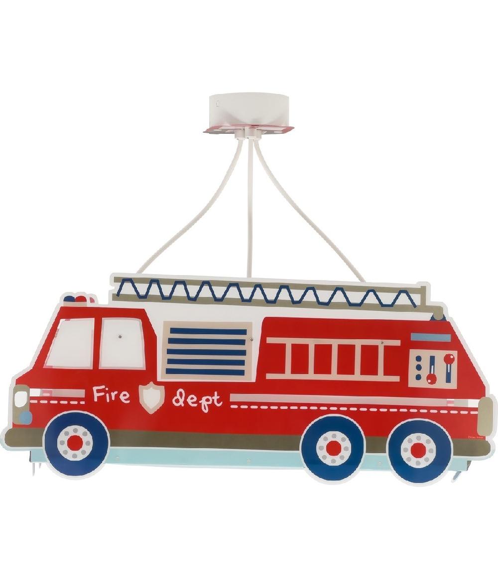 Dansi Lámpara De Techo Infantil Fire Truck Camión Bomberos