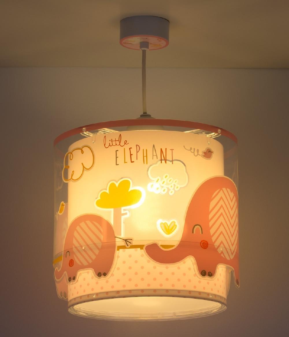 Dansi Lámpara De Techo Infantil Little Elephant Elefante Rosa