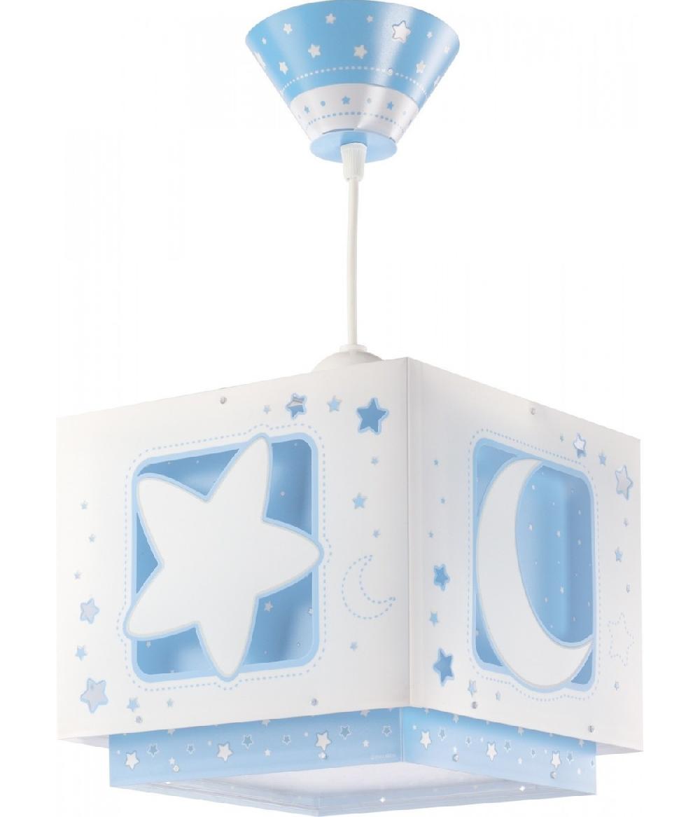 Dansi Lámpara De Techo Infantil Moonlight Luna Y Estrellas Azul