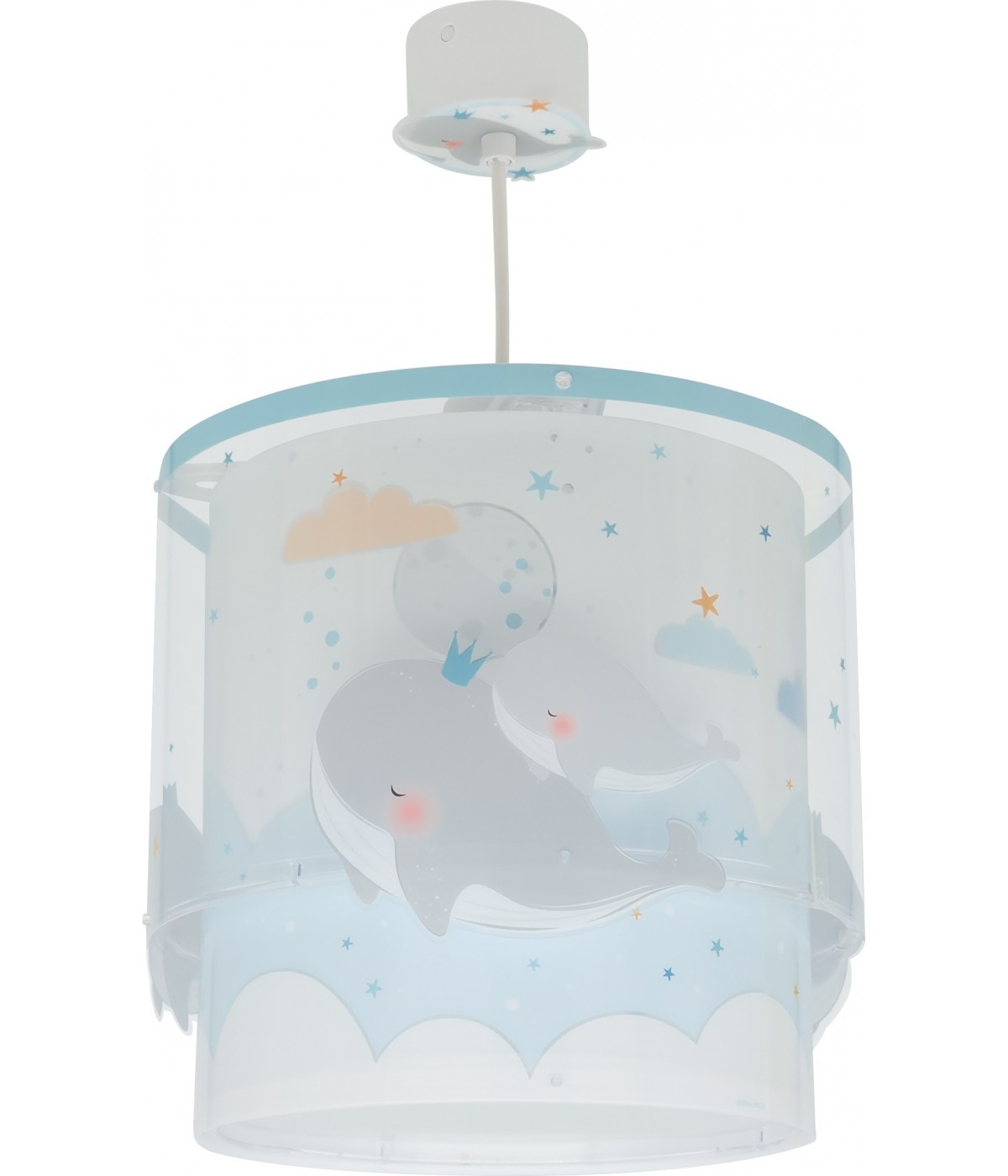 Dansi Lámpara De Techo Infantil Whale Dreams Ballenas Azul