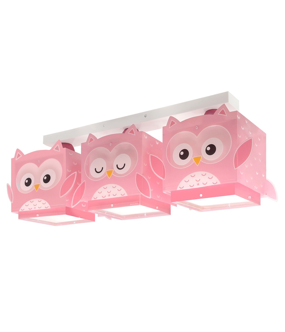 Dansi Plafón De Techo 3 Luces Infantil Little Pink Owl Búho Rosa