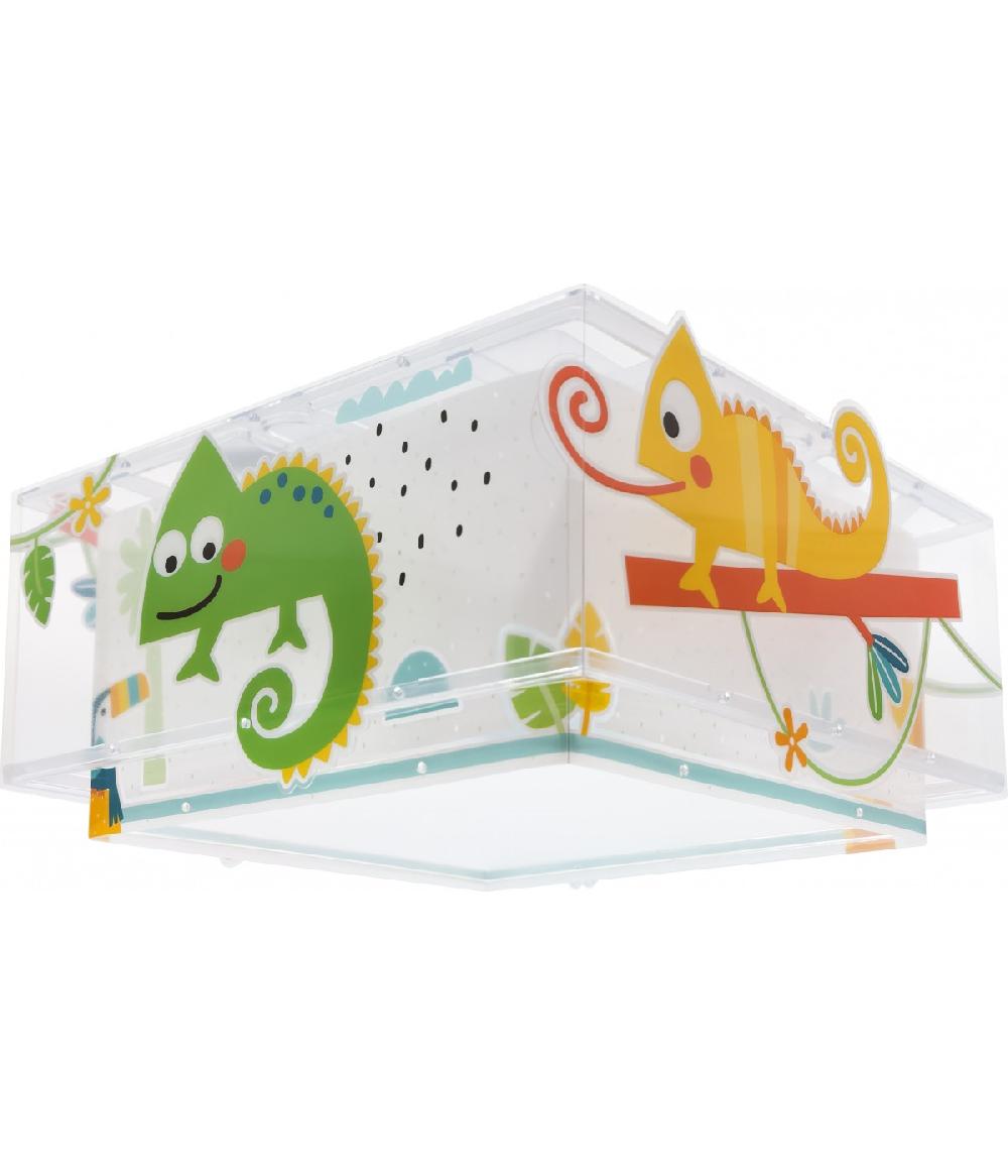 Dansi Plafón De Techo Infantil Happy Jungle Camaleón Animales